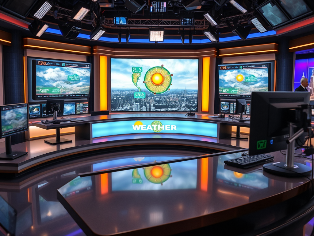 Weather Broadcasting Studio Lights! Camera! Weather! | Johnny on the Spot